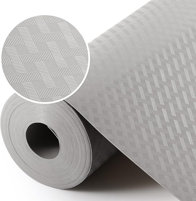 Shelf Liners for Kitchen Cabinets Non Adhensive,Grey 23.6"× 157.4" by StaHom