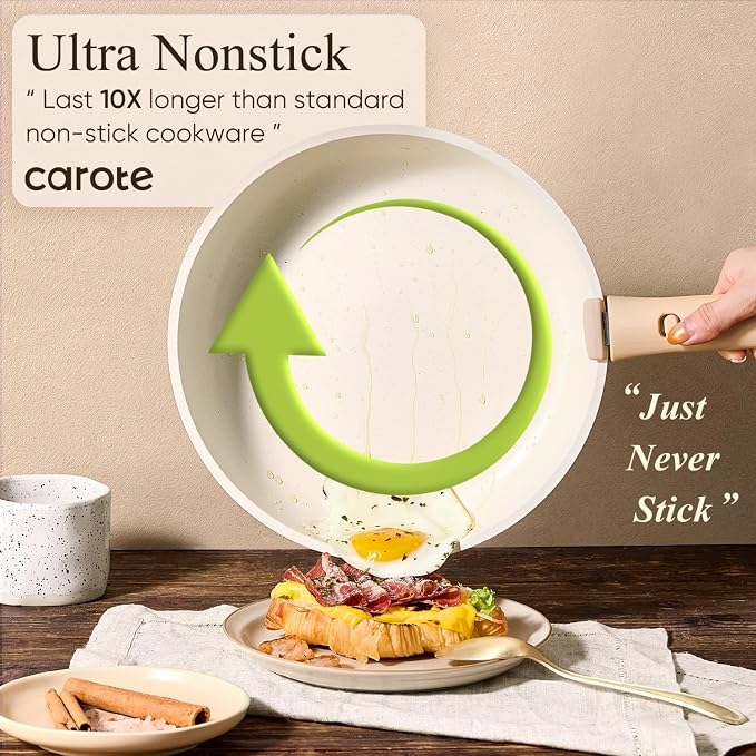 CAROTE 21pcs Pots and Pans Set Non Stick, Cookware Set Detachable Handle - Image 3