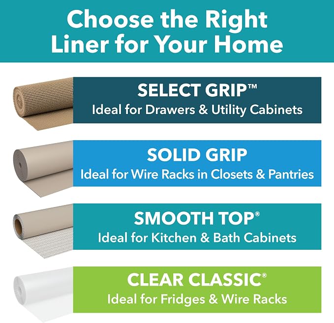 Smooth Top EasyLiner for Cabinets & Drawers, Easy to Install, Shelf Paper & Drawer Liner Non Adhesive, Non Slip Shelf Liner for Pantry, Kitchen Essentials, 12in x 10ft (6 Pack) 60 ft, Taupe Quatrefoil - Image 9
