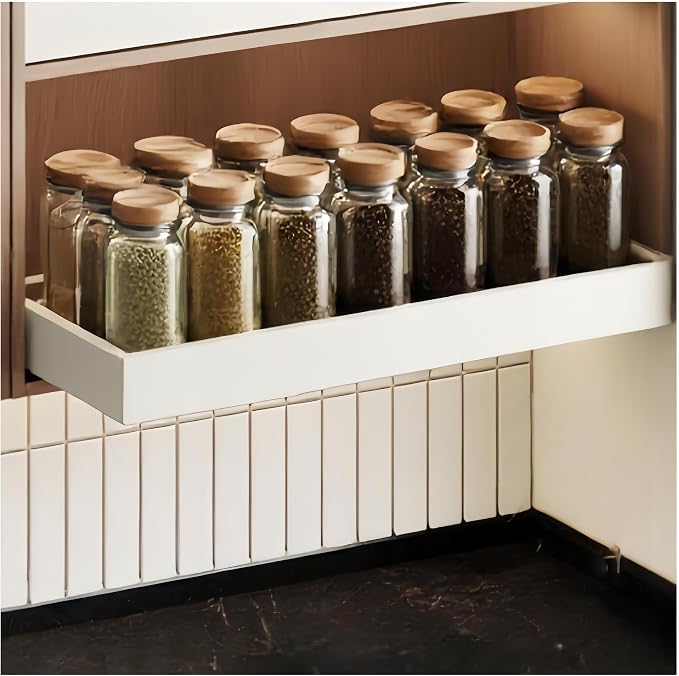 Fokyfok Pull out Cabinet Organizer,18"-25"W,10"-13"D,Expandable,Adhesive by Fokyfok