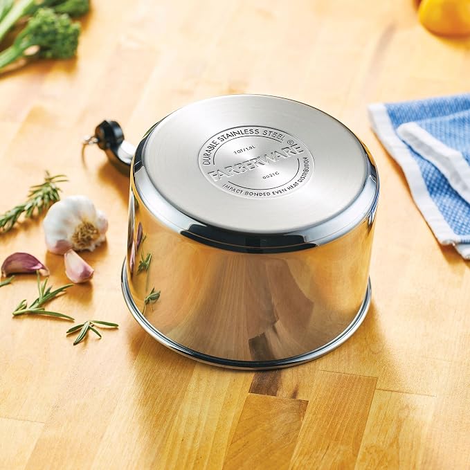 Farberware Classic Series Double Boiler and Saucepan with Lid, 2 Qt - Image 11