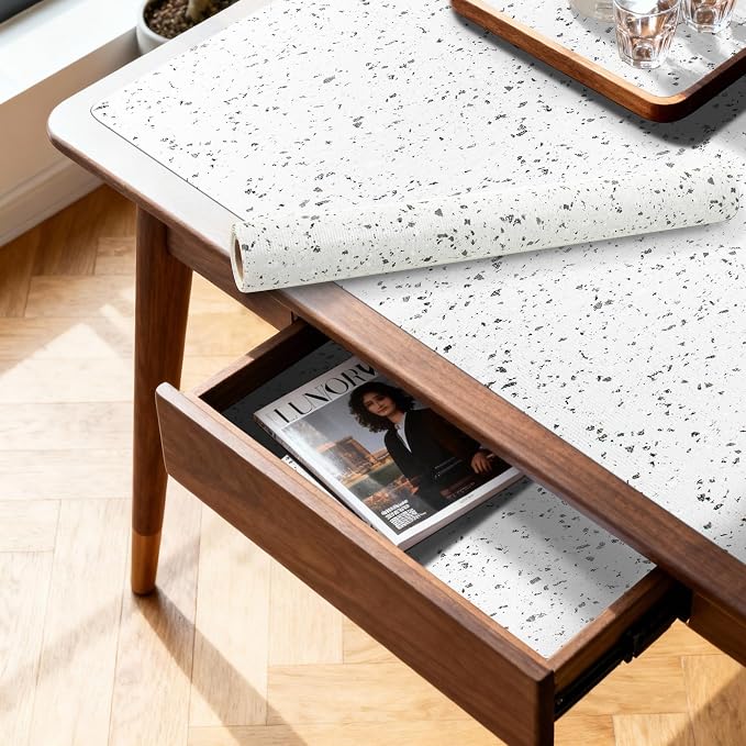 RAY STAR 18 x 96 Inch Shelf Liner for Kitchen Cabinets, Non-Adhesive Cabinet Liner Washable, Drawer Liner for Dresser Non-Slip Bathroom (Speckled)(6 Roll) - Image 2