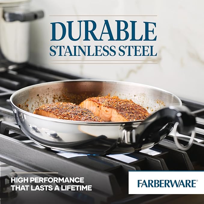 Farberware Classic Series Stainless Steel Frying Pan Set, Cookware Set - Image 7