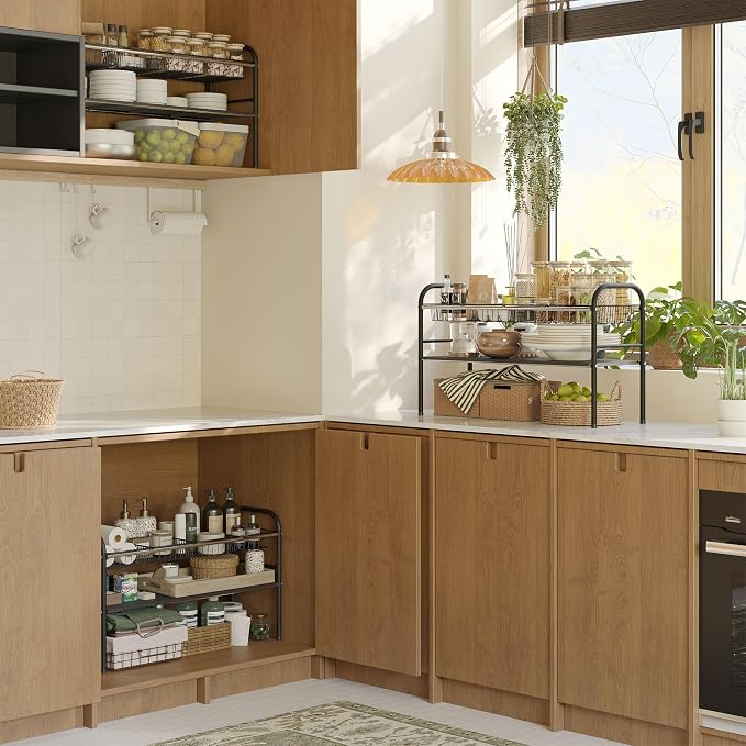 Under Sink Organizers and Storage,Expandable under cabinet organizer Shelf - Image 7