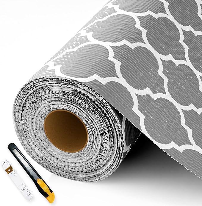 Drawer and Shelf Liners for Kitchen Cabinets Non-Adhesive by Fzzcvo