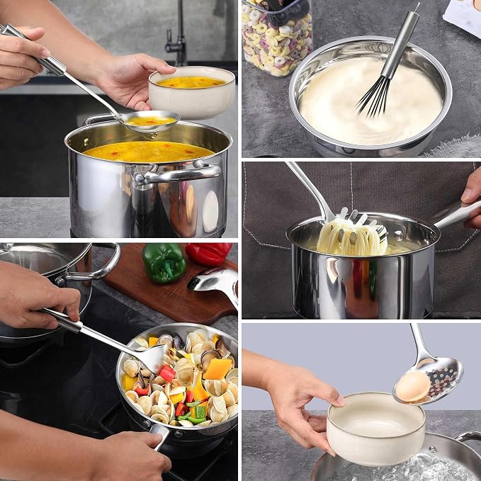 LIANYU 31-Piece Stainless Steel Cooking Utensils Set, Metal Kitchen Tools - Image 5