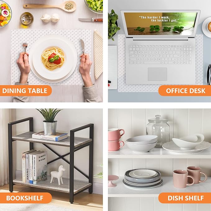 Shelf Liners for Kitchen Cabinets Non Adhensive, Clear 17.5"× 78.7" - Image 2