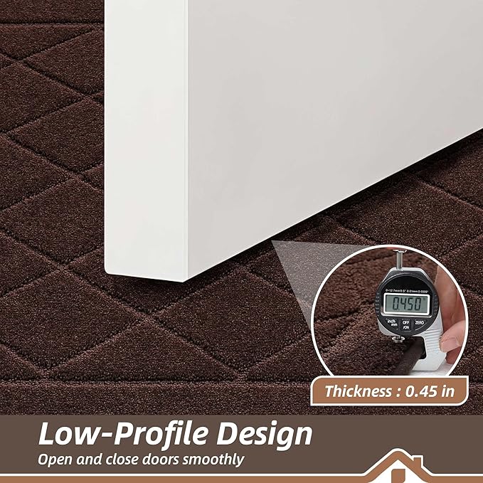 BEQHAUSE Dirt Trapper Door Mat 32" x 48", Doormat Non-Slip, Brown - Image 4