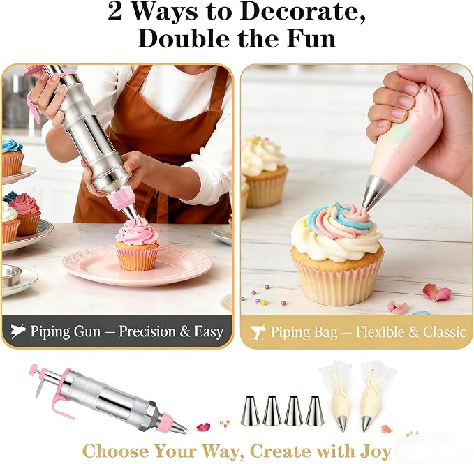 208 PCS Cake Decorating Kit,Baking supplies-Frosting Piping Kit - Image 6