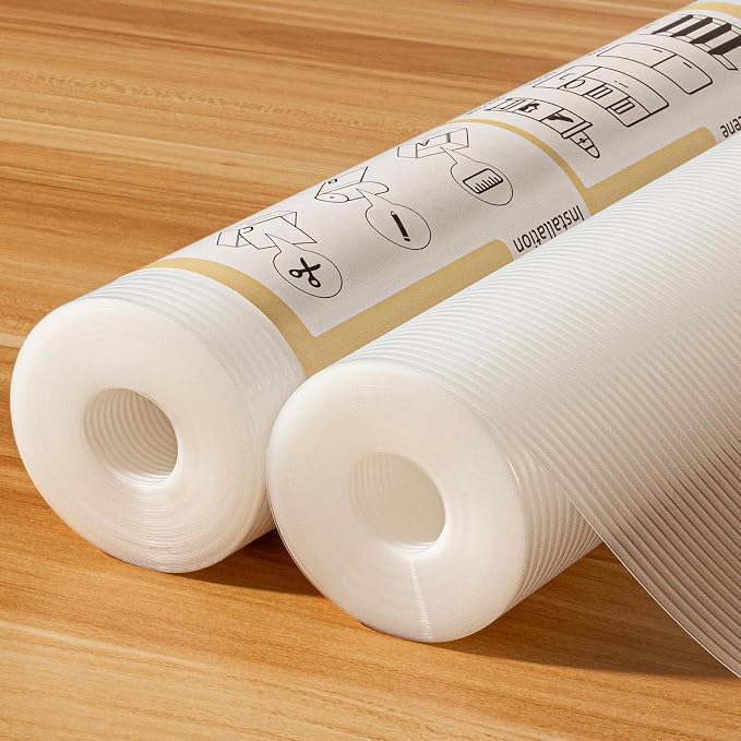 FEXIA Shelf Liner 2 Rolls 12IN x 20FT for Kitchen Cabinet Drawer, Fridge by FEXIA