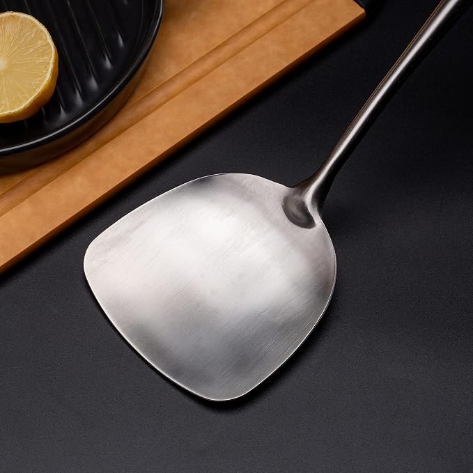 FJNATINH Wok Spatula - 17 Inch Stainless Steel Wok Turner for Cast Iron Skillet - Image 3