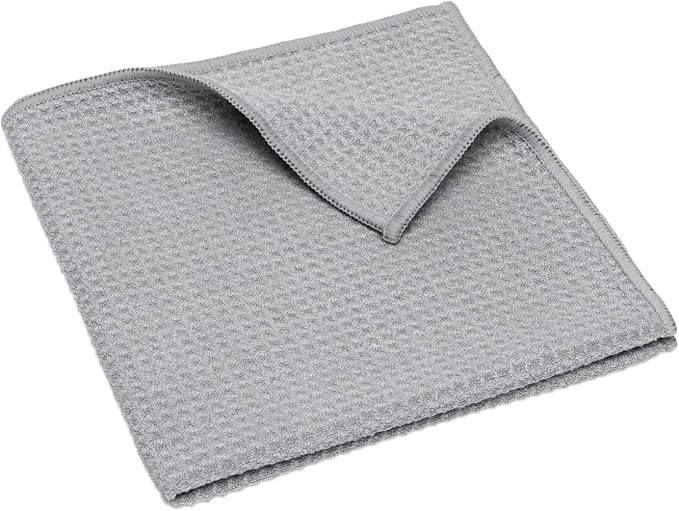 Kitchen Towels - Bulk Microfiber Waffle Weave Towels | 16 x 16 in. (198 Count) | Absorbent, No Lint, Thick, Reusable, Commercial, Soft, Hand, Tea, Bar, Sublimation Blank, Polyester Cloths | Gray - Image 3