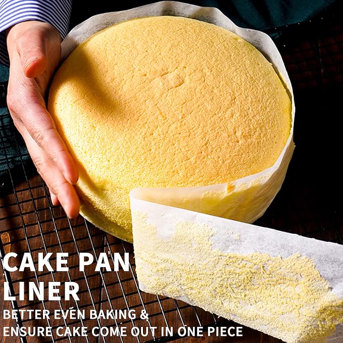 Non-stick Cake Pan Side Liner - Parchment Paper Strips for Cake Pan Circles, Bakeware Sheet Tray, Springform Pan, 2.75in x 164ft Pre-cut Baking Paper Roll, Oven & Microwave Safe - Image 2
