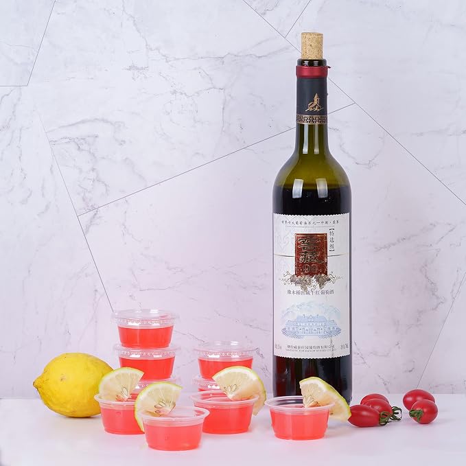 [500 sets - 2oz] Disposable Plastic Souffle/Portion Cups with Lids Bulk Perfect for Shot Glasses, Condiments, Toppings, Dressings, Sampling - Image 7