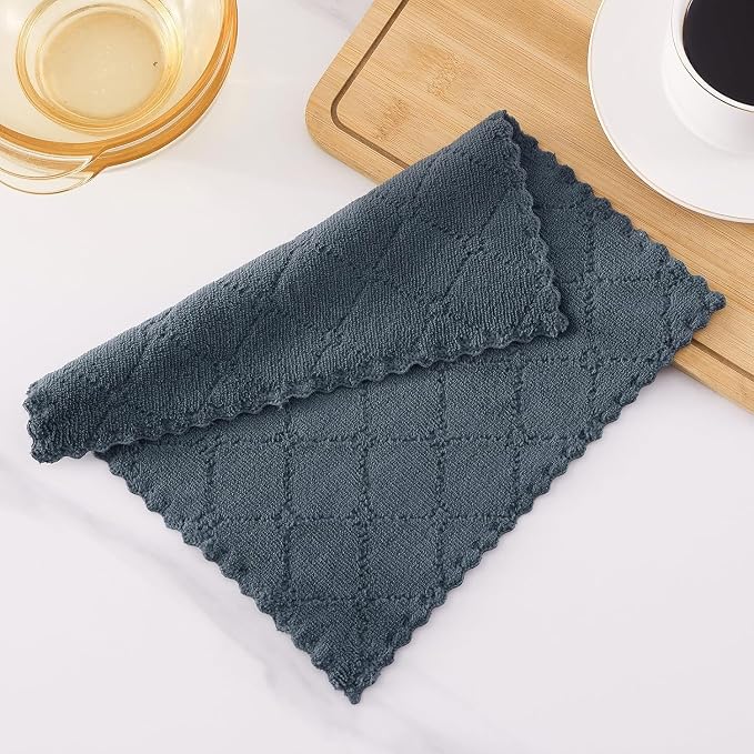 Homaxy 18 Pack Super Soft Absorbent Dish Cloths, 10" x 10", Dark Grey - Image 7