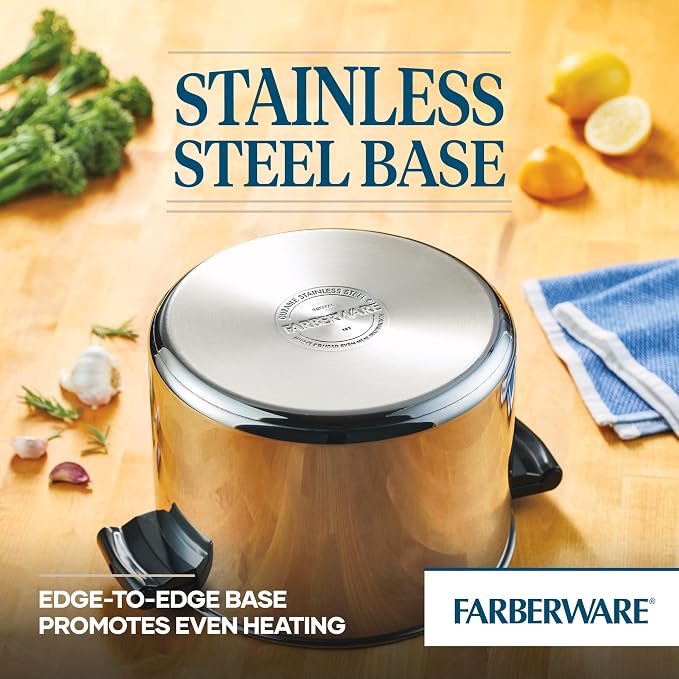 Farberware Classic Series Stainless Steel Pot with Lid, 8-Qt - Image 6