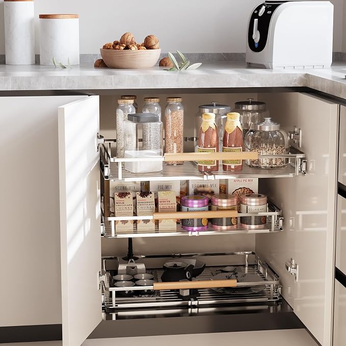 2Pack Expandable Pull Out Cabinet Organizer, 23.2-39.9" W x 22.5" D - Image 5
