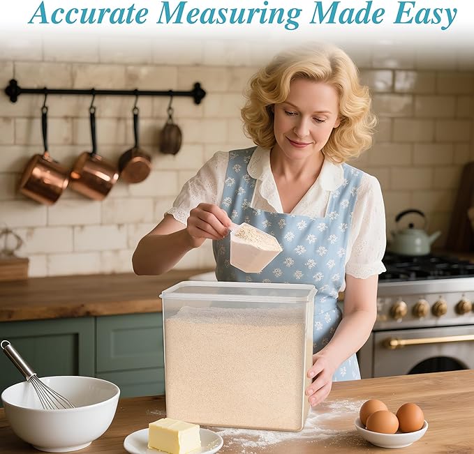 Vtopmart 8.5L Extra Large Flour Sugar Storage Containers, 2 PCS, Black | Each for 10 lbs Flour, Airtight Seal, BPA Free, Food Grade Material, Dishwasher Safe (Not Lids) - Image 5