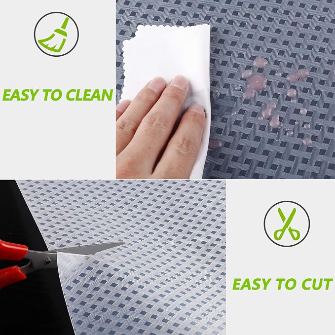 Shelf Liners for Kitchen Cabinets, 17.5"x 196.8" Non Stick Drawer Mat Clear - Image 4