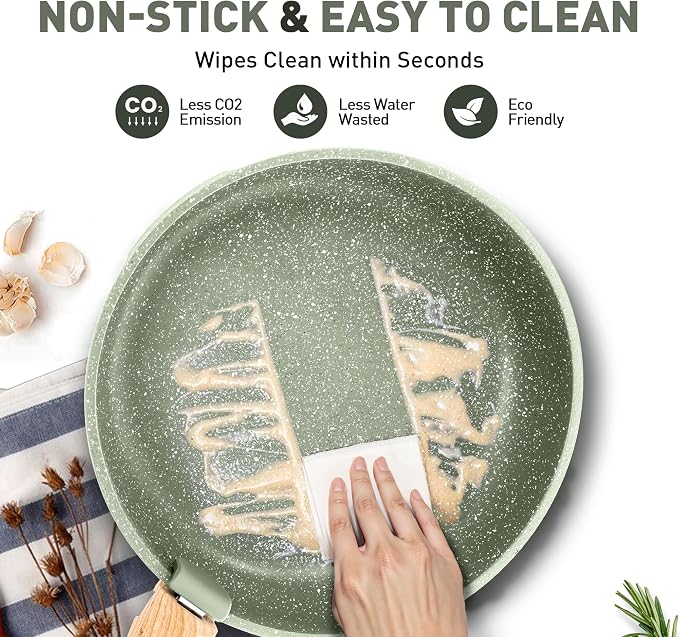 MAISON ARTS Camping Pots and Pans Set Non Stick with Removable Handle - Image 7