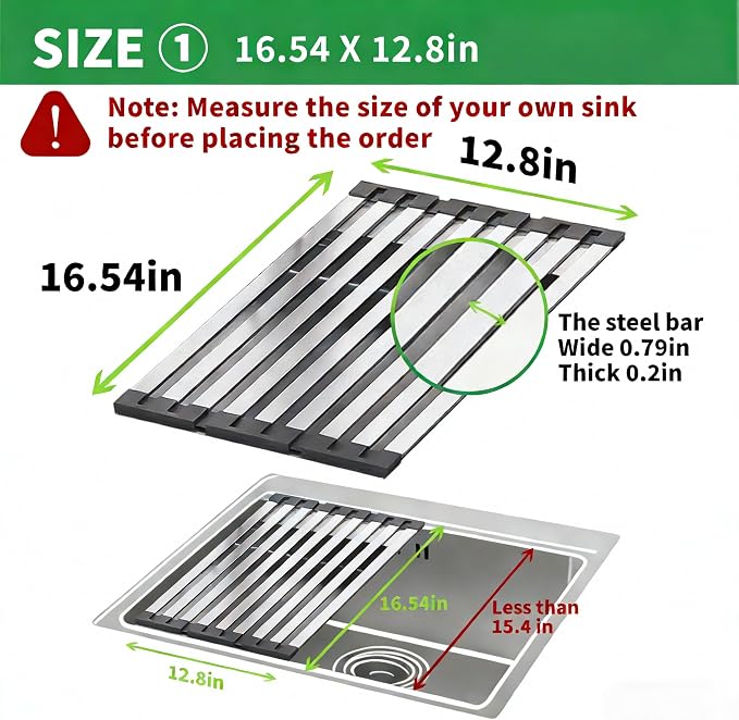 Over the Sink Kitchen Dish Drying Rack Organizer - Image 3