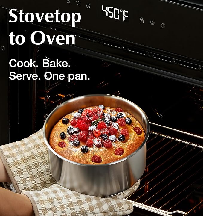 KOCH SYSTEME CS 18/10 Stainless Steel Saucepan Set Removable Handle, 1.5QT & 2QT & 3QT Sauce Pan with Lids, 6pcs Sauce Pot Detachable Handle, Induction Ready, Camping Cookware Set, Unique Gifts - Image 6