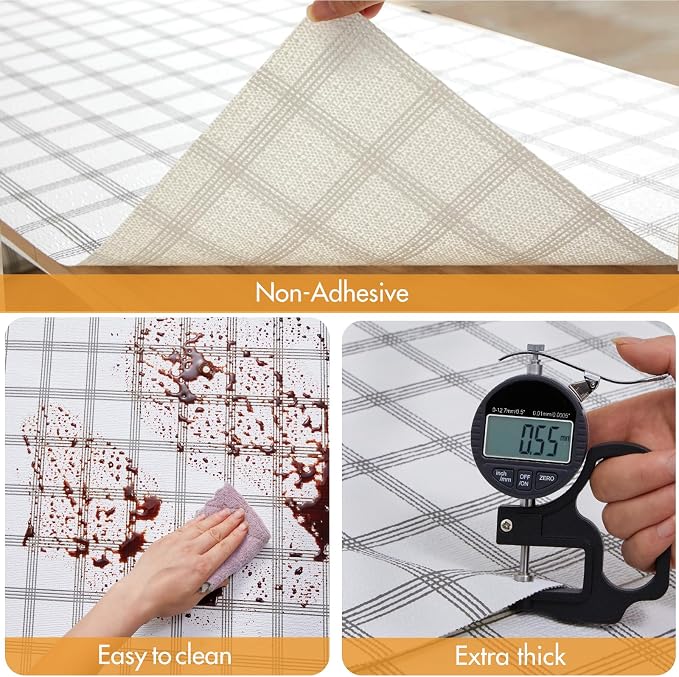 Viseeko Shelf and Drawer Liner for Kitchen Cabinet, 18in x 20ft - Image 5