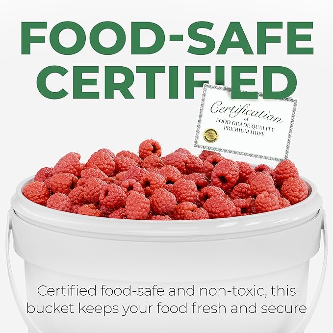 EconoHome 64oz Food Grade Round Plastic Bucket - 0.5 Gallon Food Storage Deli Containers with Lids Ideal for Ice Cream, Soup, and Prep Containers - BPA-Free, Premium HDPE - 120 Pack - Image 3