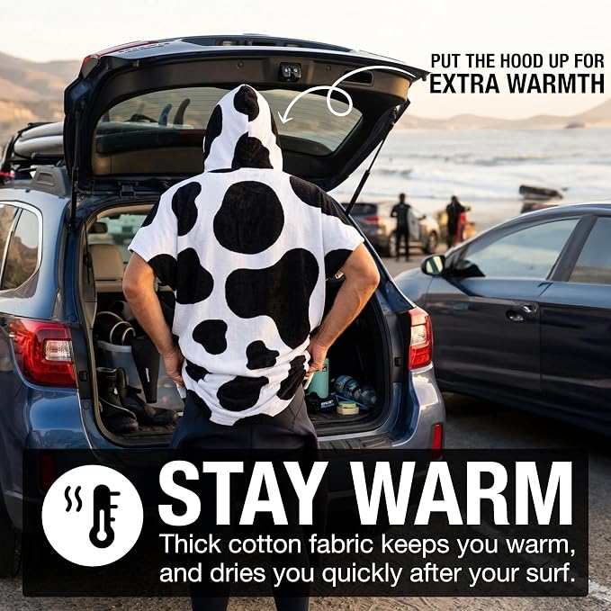 Ho Stevie! Surf Poncho - Warm and Soft - Easily Change in/Out of Wetsuit Without Towel Falling Down - Image 3