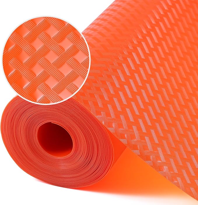 Shelf Liners for Kitchen Cabinets, Fridge Liner Red 11.8"× 59" by StaHom
