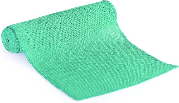 MDS® Pack of 25 Natural Burlap Table Runner, 12 x 72 Inch, Jute Rustic Farmhouse Boho Table Decor for Wedding Reception, Dining Table, Bridal Shower, Baby Shower & Party Decorations - Mint - Image 4
