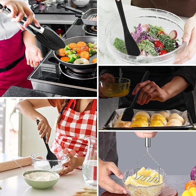 LIANYU 31-Piece Stainless Steel Cooking Utensils Set, Metal Kitchen Tools - Image 7