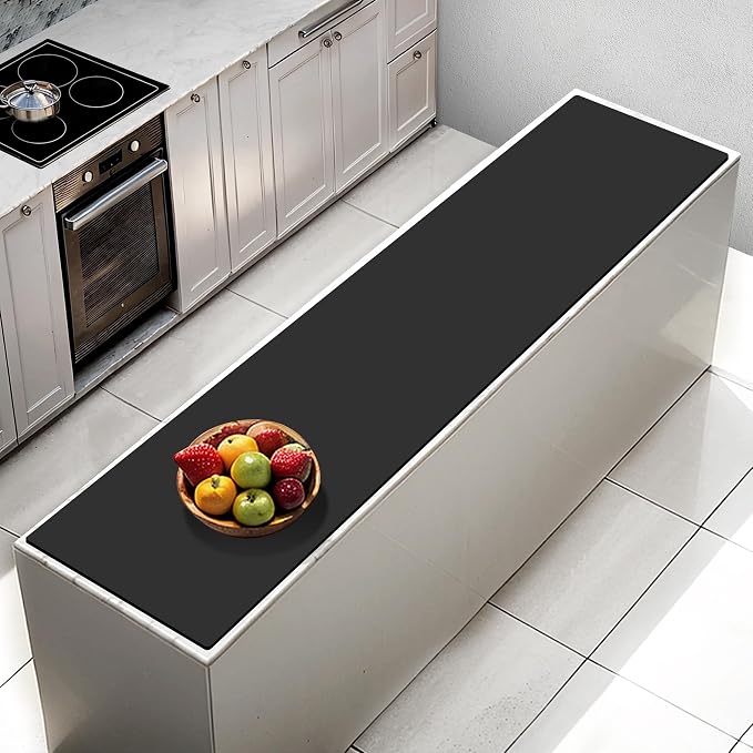 AECHY Extra Large Silicone Mat 78.74”x19.69”x0.08”, Multipurpose Silicone Mat Thick Heat Resistant Mat Shipped Rolled Up Kitchen Counter Mat Nonslip Silicone Mats for Kitchen Counter Black | Thick Nonslip Silicone Counter Mat, Waterproof Kitchen Counte... by AECHY