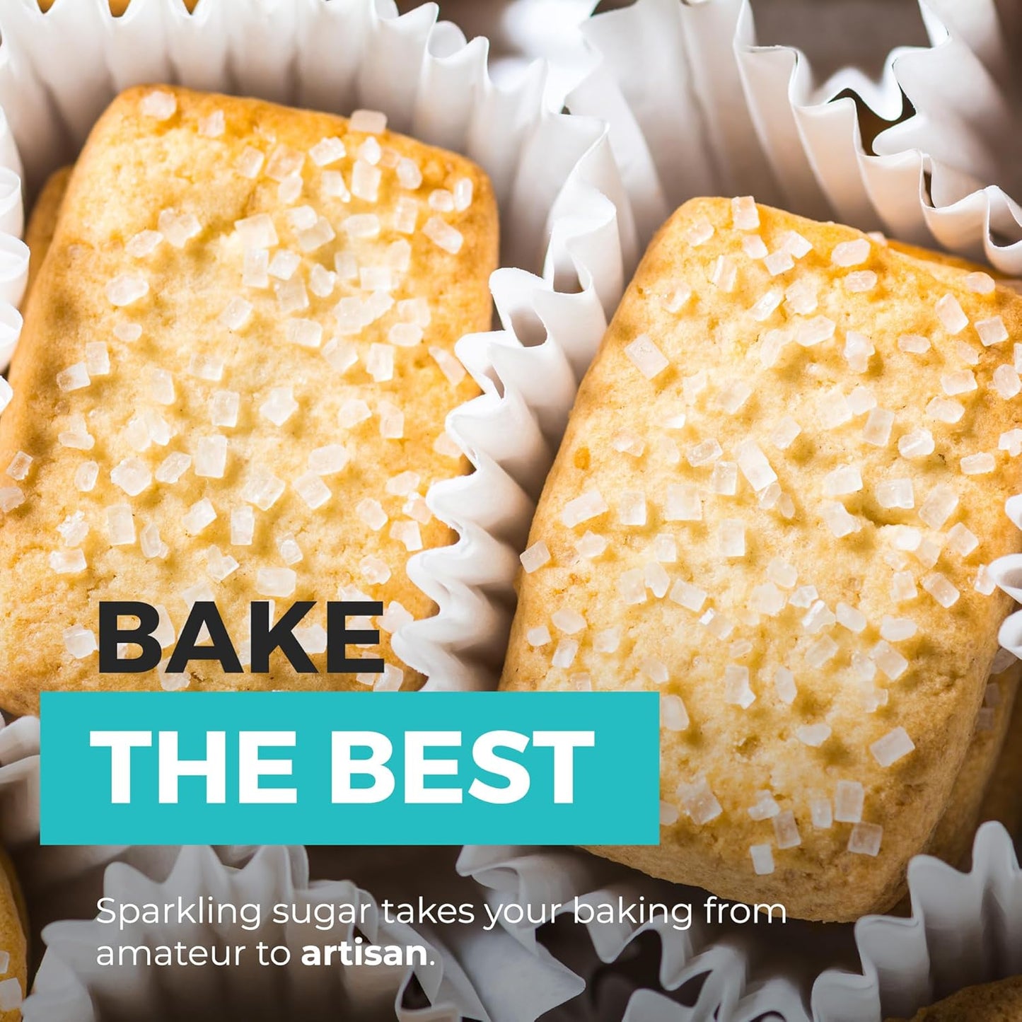 Sparkling Sugar (11oz) White Sparkling Sugar Crystals for Baking, Sanding Sugar, Extra Coarse Grain, Bright White, Maximize Sparkle, Holds Under Heat, Adds a Sweet Crunch, Non-GMO Sourced, Tested and Verified Gluten Free, Premium Quality