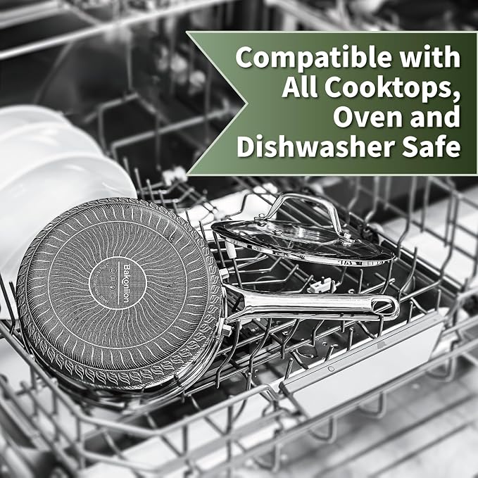 Hybrid Nonstick 2 QT Saucepan with Lid, Stainless Steel Honeycomb Pot with Two Pour Spouts,Compatible with All Cooktops,Dishwasher and Oven Safe - Image 7