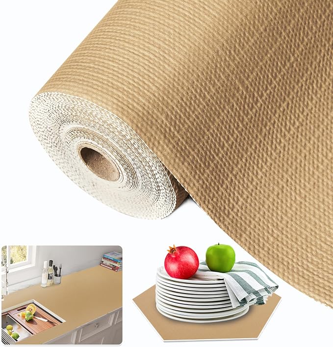 Beautysaid Shelf and Drawer Liner for Kitchen Cabinet Non Adhesive Non Slip by Beautysaid