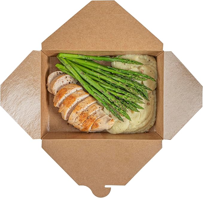Restaurantware Bio Tek 8.5 x 6.3 x 2 Inch Food Containers 200 Durable Noodle Boxes - Disposable Sustainable Newsprint Paper 49-Ounce Takeout Boxes Rectangle For Takeouts Or Picnics - Image 12