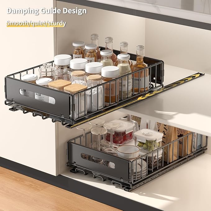 PureBox Pull Out Cabinet Organizer,Deep Storage for pantry,kitchen cabinets - Image 4