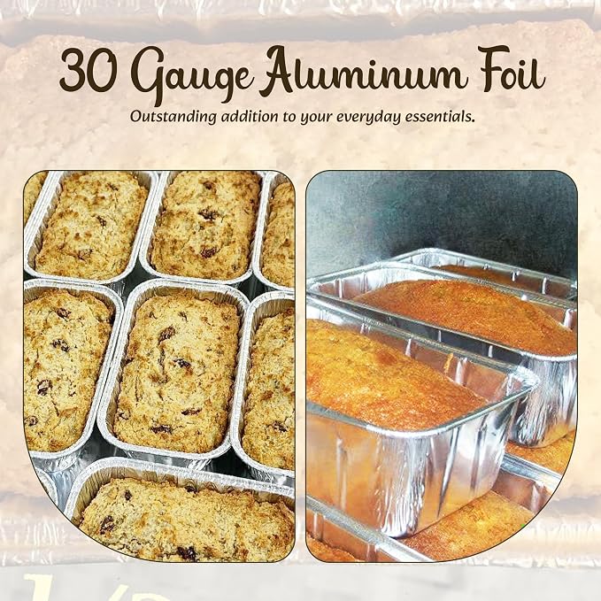 Handi-Foil KitchenDance Disposable Aluminum Loaf Pan - 15 Ounces Aluminum Foil Pan for Bread, Fruit Cakes - Baking Pans for Baking, Cooking,5000, 2000 - Image 6