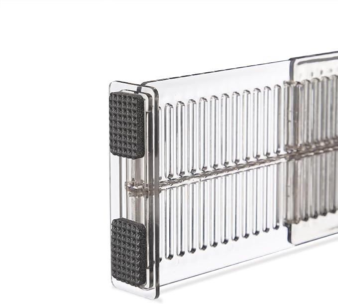 Relaxdays Drawer Divider, 8-Piece Set, Adjustable Length from 28 to 53.5 cm, Kitchen Storage, Organiser, Plastic, Clear, 8 x 28 x 2.5 cm - Image 7