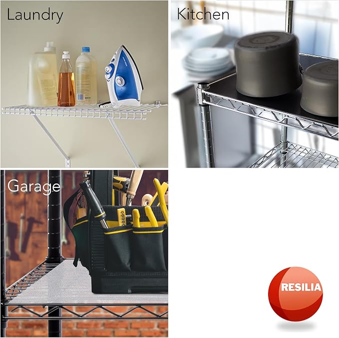 RESILIA Shelf Liner Set for Wire Shelving Rack – 5 Pack, 16 Inch Long x 36 Inch Wide, Clear Plastic Vinyl Covers for Kitchen, Pantry, & Garage Racks, Made in The USA - Image 5