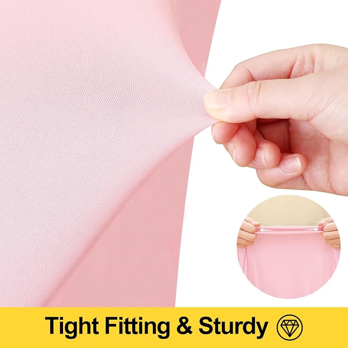 Smiry 2 Pack Spandex Elastic Fitted Table Cloth Skirt for 8FT Table - Image 3