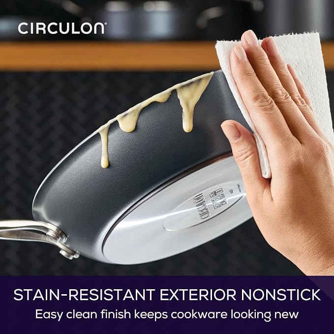 Circulon A1 Series with ScratchDefense Technology Nonstick Induction Frying Pan/Skillet, 12 Inch, Graphite - Image 10