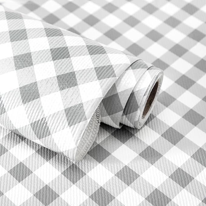 RAY STAR 20 x 72 Inch Shelf Liner for Kitchen Cabinets, Non-Adhesive Cabinet Liner Washable, Drawer Liner for Dresser Non-Slip Bathroom (Plaid) by RAYSTAR