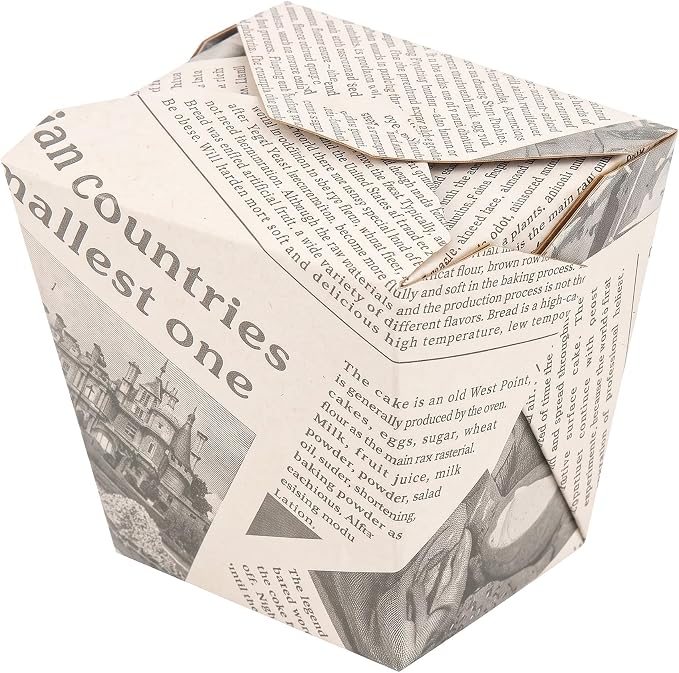 Restaurantware 26 oz Paper Square Noodle Take Out Container, 200 Ct - Image 2