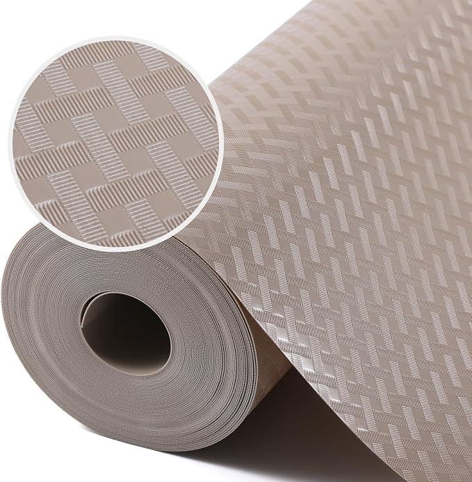 Shelf Liner Non Slip,Kitchen Cupboard Drawer Fridge Mat Beige 23.6"× 78.7" by StaHom