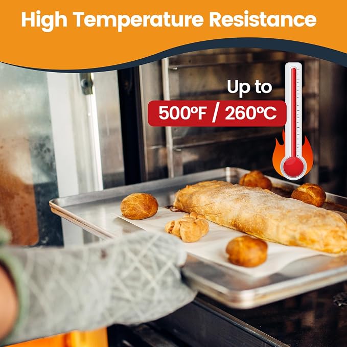 6 Pack Half Size Aluminum Baking Sheet Pan, 18 x 13 in | NSF, Aluminum Commercial Cookie Sheets, Non-Stick, Oven Safe Up to 500℉ - Image 2