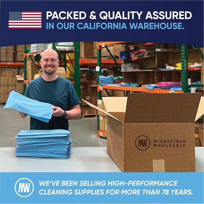 Microfiber Wholesale Bulk 12” X 12” All Purpose Towels Case Quantity (400 Count) | No Fraying | High Density Microfiber | Zero Chemical Cleaner | Long-Lasting (Yellow) - Image 7