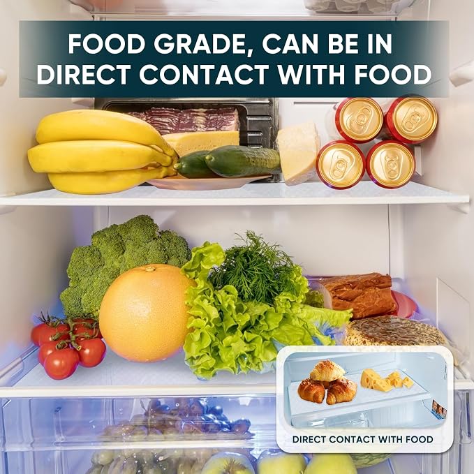 Shelf Liners for Kitchen Cabinets Non-Adhesive & Washable,Non Slip Cabinet Liners for Shelves Waterproof & Oil Proof,Clear Plastic Drawer Liner,Easy to Cut & Food-Grade EVA 17.5'' x 20' x 2 Rolls CT-1 - Image 2