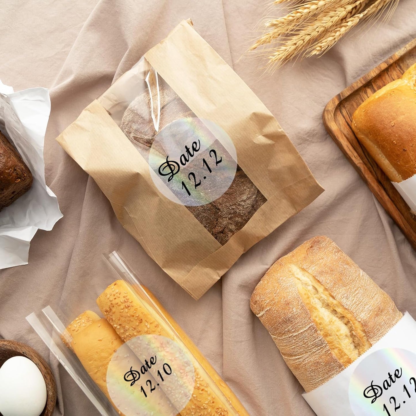 2''Transparent Laser Thermal Label,Round Self-Adhesive Direct Thermal Label,Thermal Stickers for DIY Logo Design,Name Tag (300/Roll